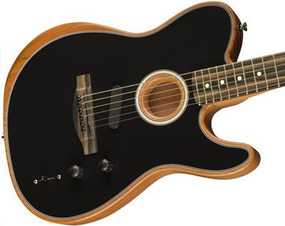 Fender American Acoustasonic Telecaster med svart kropp